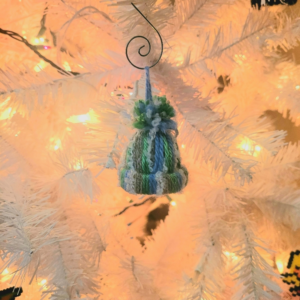 Tiny Colorful Winter Hat Holiday Ornament